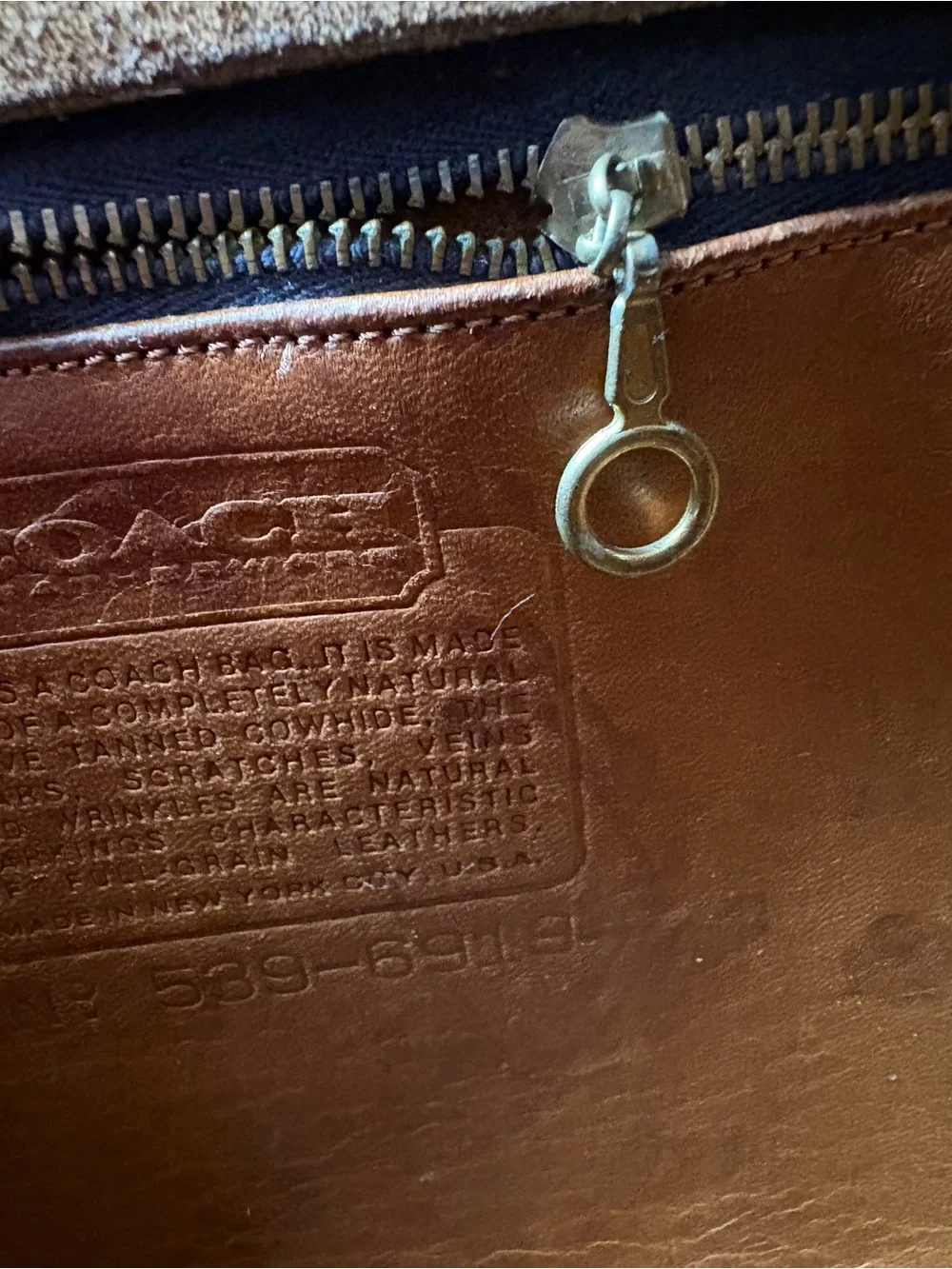 RARE NYC MADE Vintage Coach Companion Flap Bag | British Tan Leather #9919 - Picture 3 of 16